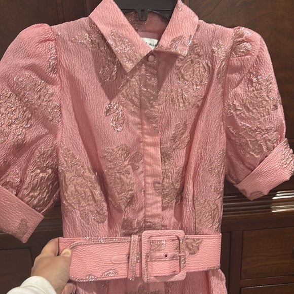 Rebecca Vallance Annette Metallica Cloque Gown, US 4 - Picture 7 of 8